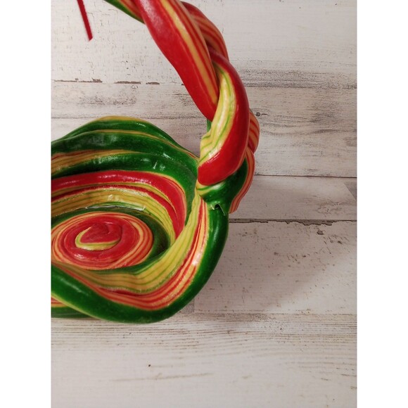 Hard Plastic Multi  Color Braided Funky Cool Basket Beautiful Decor - Picture 14 of 16